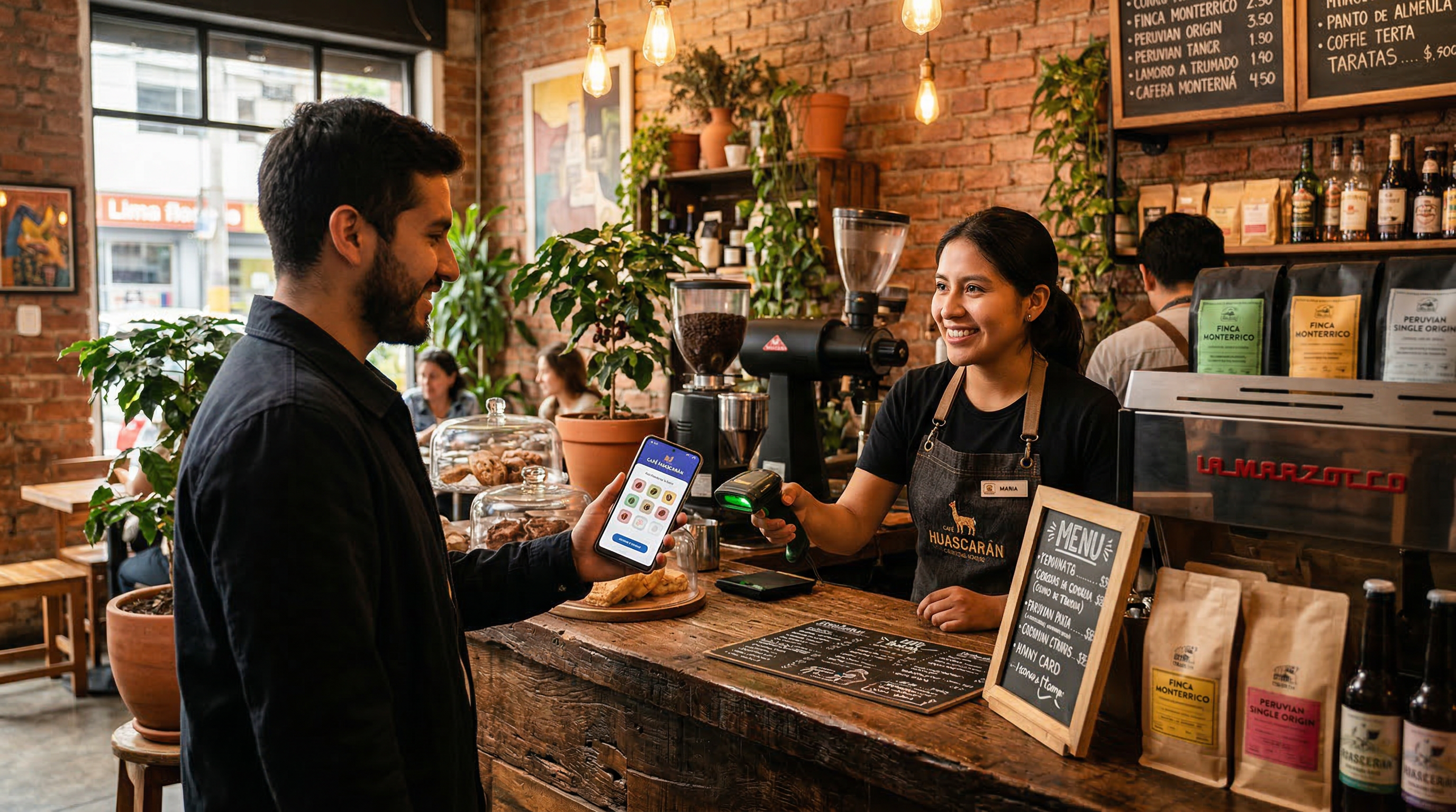 Cafetería en Lima usando Cuik para fidelizar clientes con pases digitales